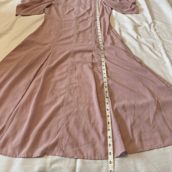 NEW Anthropologie 8 Modern Sheer Midi Dress in Violet Ice Pink ~ Sheer Classic - Picture 6 of 8